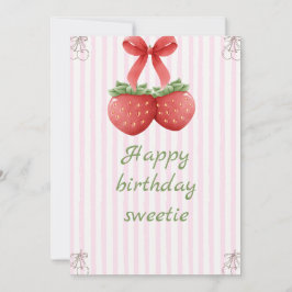 Invitación Cumpleaños Sweet Cherry - Elegancia Rosa y Blanca