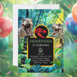 Invitación Cumpleaños T-Rex-tacular