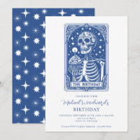 Cumpleaños Tarot Esqueleto Azul