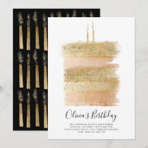Invitación Cumpleaños Tarta, Cumpleaños Segundo Or