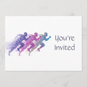 Invitación Cumpleaños Temático de Carrera de Trail Running