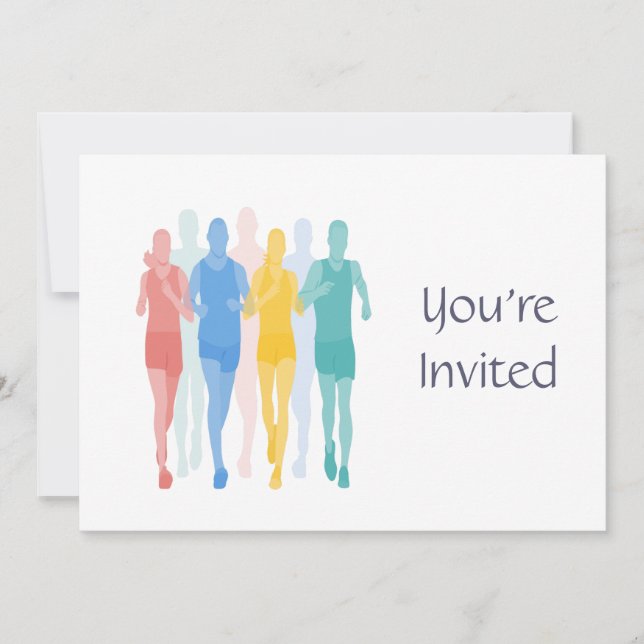Invitación Cumpleaños Temático de Carrera de Trail Running (Anverso)