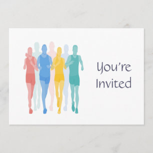Invitación Cumpleaños Temático de Carrera de Trail Running