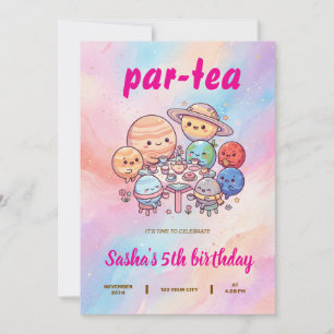 Invitación Cumpleaños Temático de Dibujos Animados para Niños