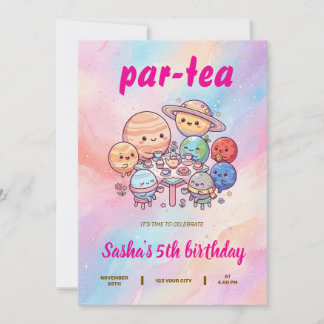Invitación Cumpleaños Temático de Dibujos Animados para Niños