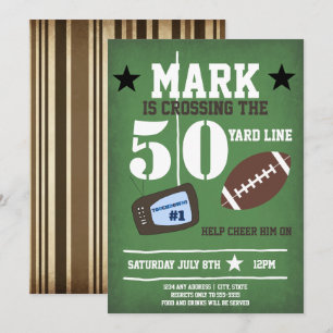 Invitación Cumpleaños Temático de Fútbol 50
