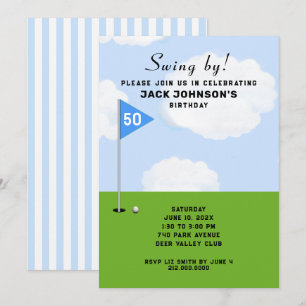 Invitación Cumpleaños Temático de Golf