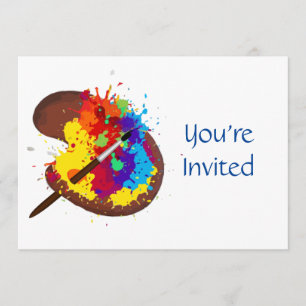 Invitación Cumpleaños Temático de Pintor Artista