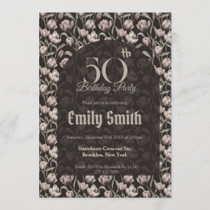 Invitación Cumpleaños Temático de Tulipán Personalizado 5to