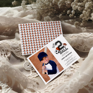 Invitación Cumpleaños Temático Deportivo Born 2 Ball Niño 2 a