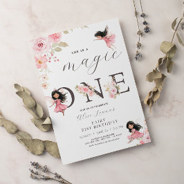 Invitación Cumpleaños Temático Fairy First para Niñas