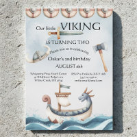 Cumpleaños temático vikingo de niño de 2 años