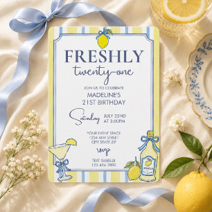 Invitación Cumpleaños Tendy Limón Estético Freshly 21