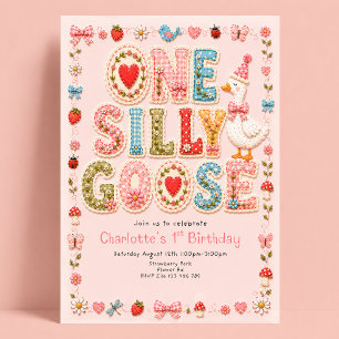 Invitación Cumpleaños tonto de ganso 1er