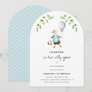 Invitación Cumpleaños tonto de los niños 1er partido