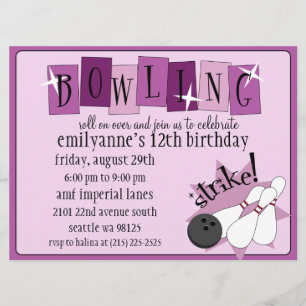 Invitación Cumpleaños totalmente retro de los bolos de la