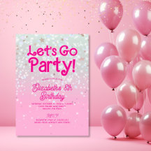 Cumpleaños Trendy Pink Let's Go Party