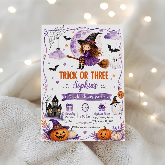 Invitación Cumpleaños Trick or Three 3 (Subido por el creador)