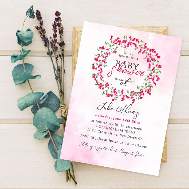 Invitación Cumpleaños tropical salvaje de Bougainvillea (Subido por el creador)
