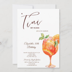 Invitación Cumpleaños un poco mayor Martini A tini verde
