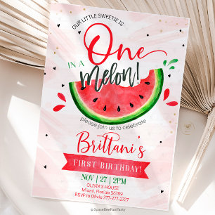 Invitación Cumpleaños Uno en un Melón