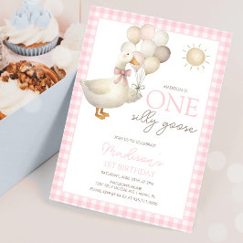 Invitación Cumpleaños UNO Globos Ganso Tonto