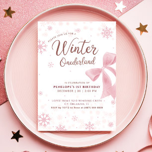 Invitación Cumpleaños Uno Onederland de Invierno C