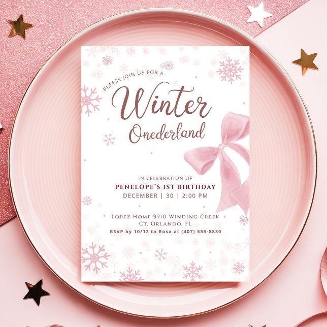 Invitación Cumpleaños Uno Onederland de Invierno C (Subido por el creador)