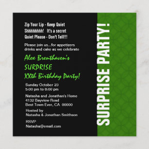 Invitación Cumpleaños V01G verde claro moderno del año de la