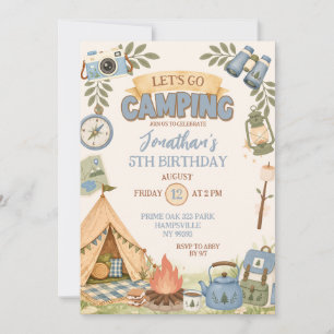 Invitación Cumpleaños Vamos de Camping