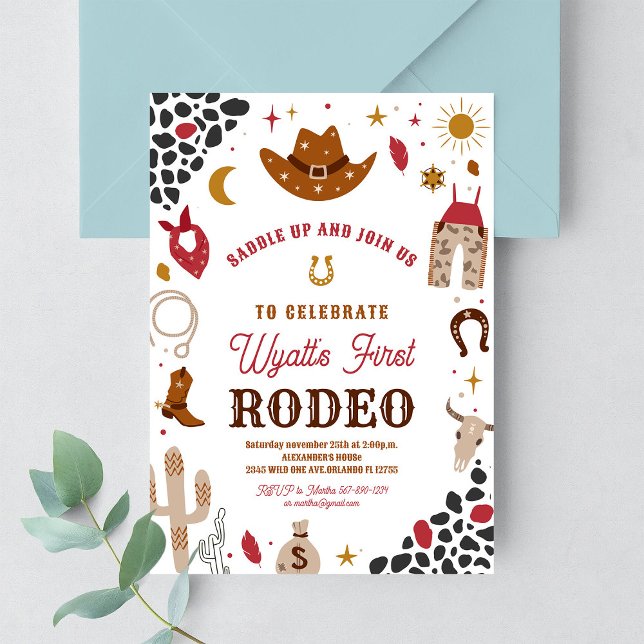 Invitación Cumpleaños vaquero Oeste salvaje vaquero del suroe (Subido por el creador)