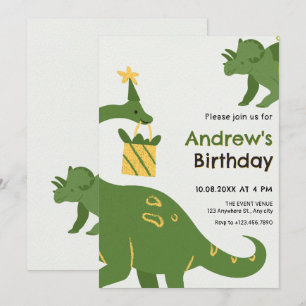 Invitación Cumpleaños verde