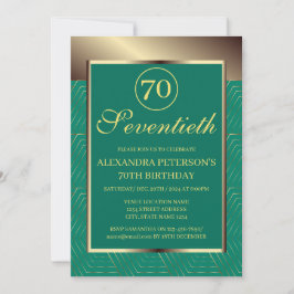 Invitación Cumpleaños verde azulado De La Frontera Con Patrón