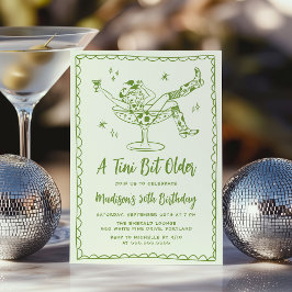 Invitación Cumpleaños Verde Un Poco Más Viejo con Fantasía