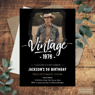 Invitación Cumpleaños Vintage 50
