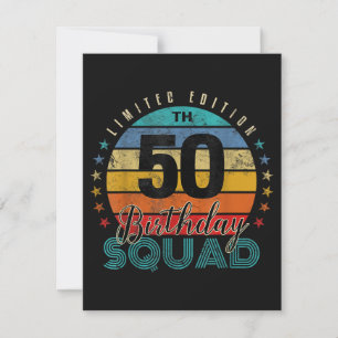 Invitación Cumpleaños Vintage 50 Años