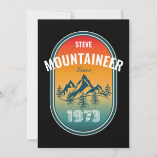 Invitación Cumpleaños Vintage Personalizado Mountaineer