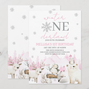 Invitación Cumpleaños Winter ONEderland primero