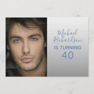 Invitación Cumplen 40 años de fiesta de cumpleaños de foto pe