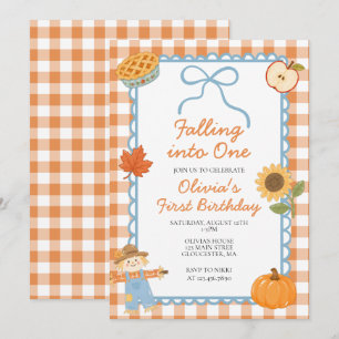 Invitación Cumpliendo un otoño 1er cumpleaños