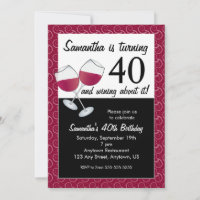 Cumplir 40 y Ganar, Fiesta de Cumpleaños con Vino 