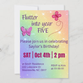 Invitación cumplir cinco años