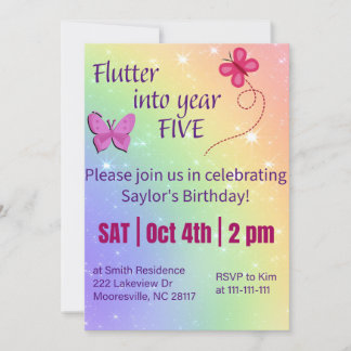 Invitación cumplir cinco años