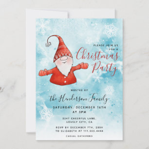 Invitación Cúmulo en Fiesta de Navidades Azules Rojos