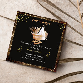Invitación Cuna de bebé musulmana Aqeeqah-
