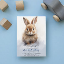 Cunte Bunny Blue Winter Personalizado fiesta de cu