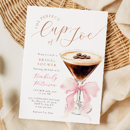 Invitación Cup of Joe Coquette Bridal Shower Invitation