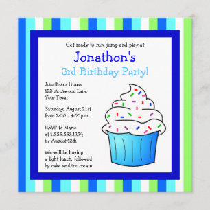 Invitación Cupakes Cupakes Cupcake Azul Cutáneo Cumpleaños In
