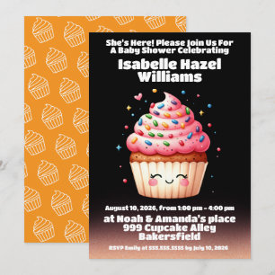Invitación Cupakes Cupakes Cute L'il Sprinkles Baby Shower