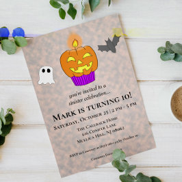 Invitación Cupcake de Celebración Siniestra Cumpleaños de Hal